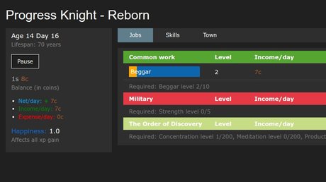 Progress Knight Reborn